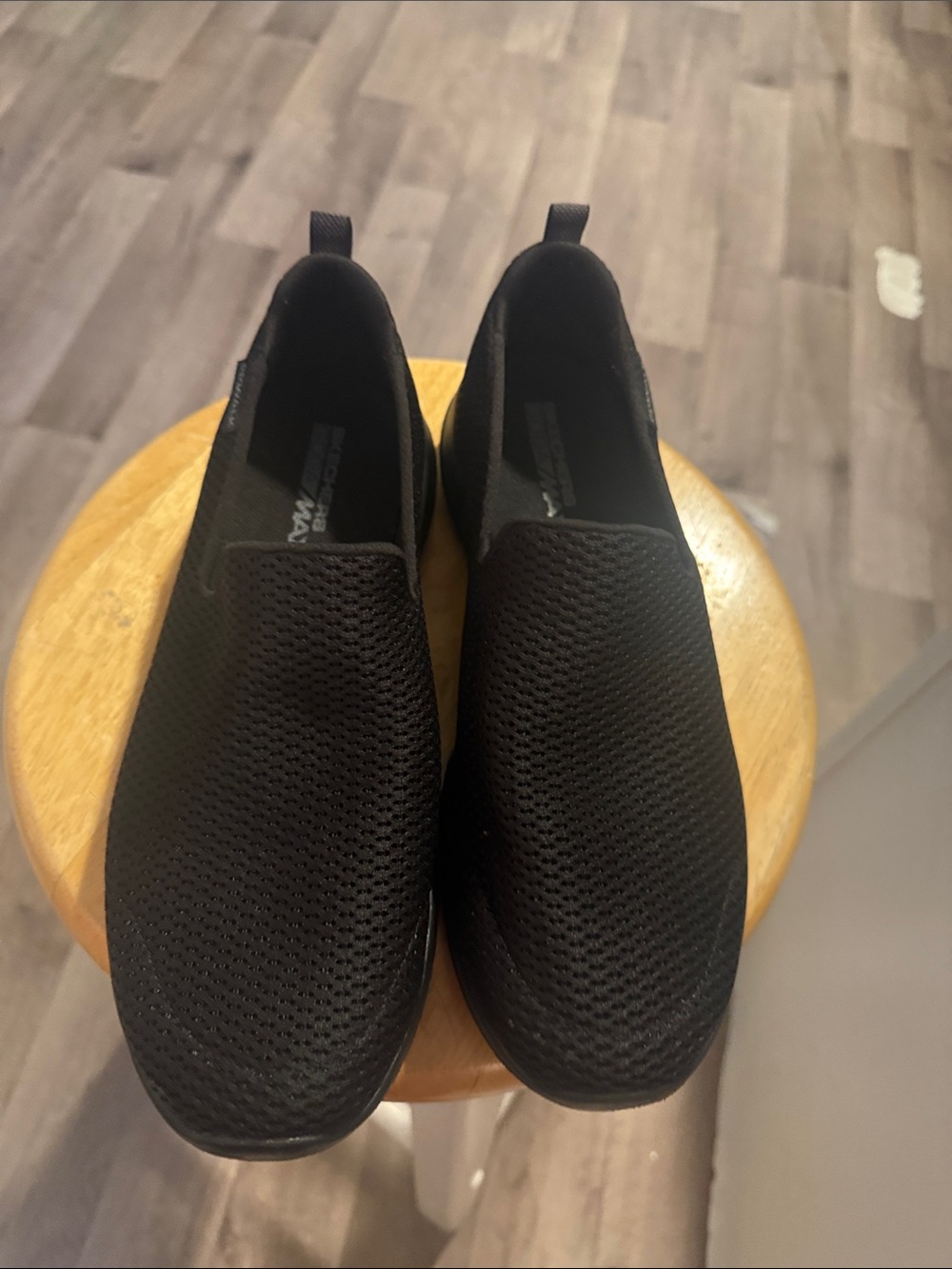 Men's Black Slip-On Mesh Casual Shoes